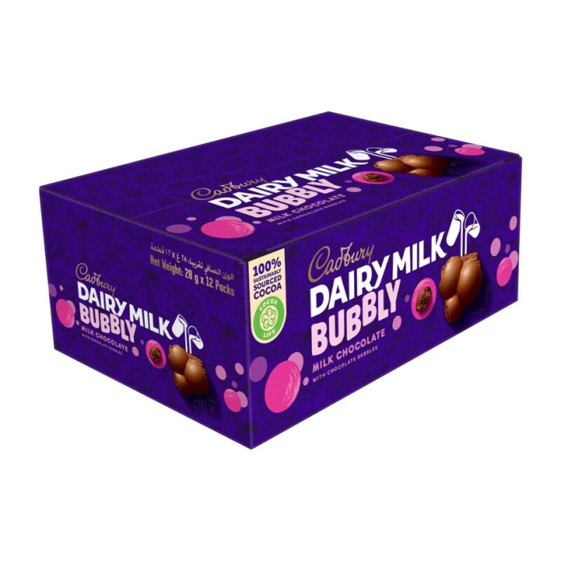 Cadbury Dairy Milk Bubbly Chocolate Bar 12 x 28 g