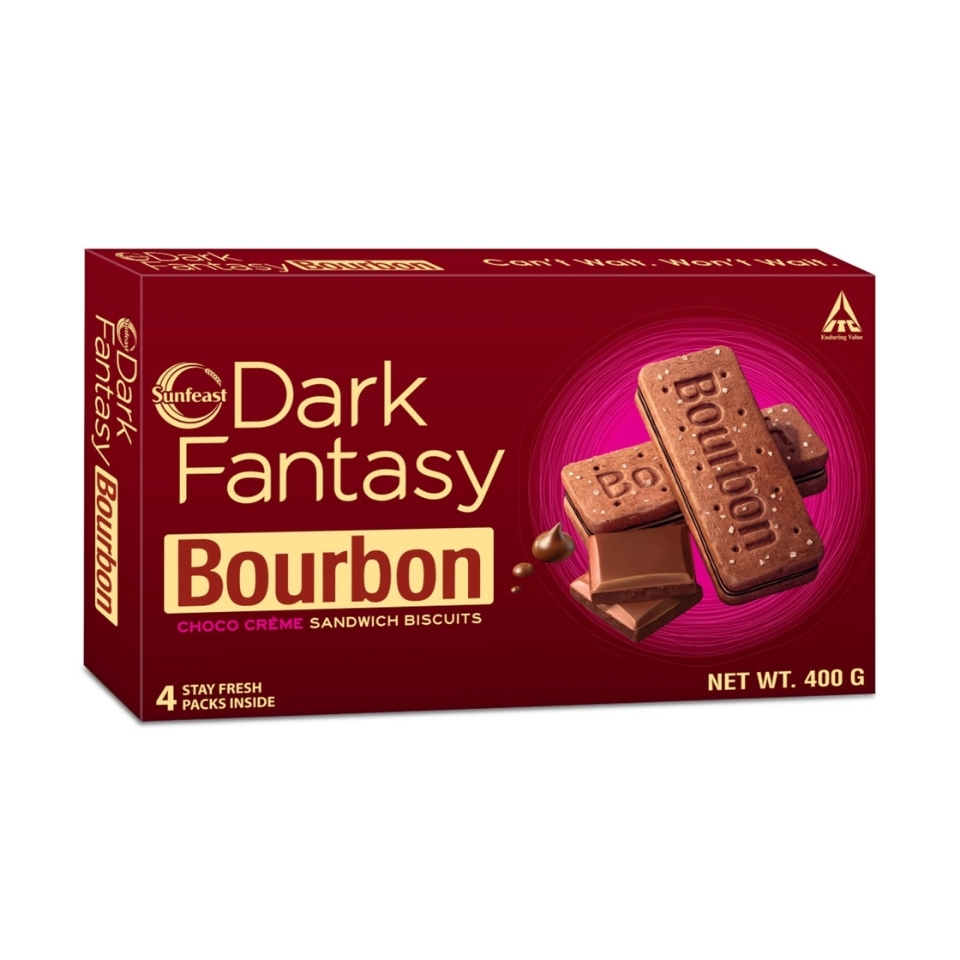 Sunfeast Dark Fantasy Bourbon Choco Creme Sandwich Biscuits 400g